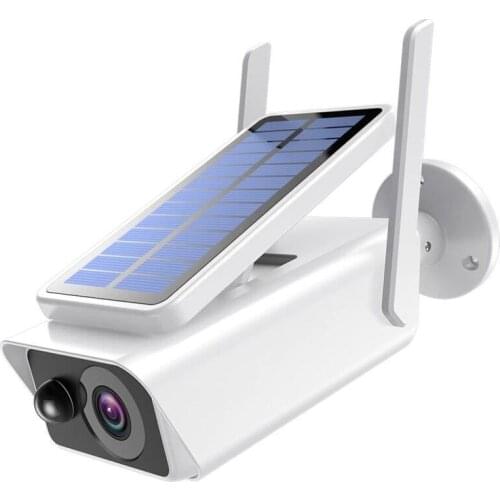 Wireless wifi solar rechargeable battery camera outdoor rainproof remote control low power infrared night vision smart monitor
