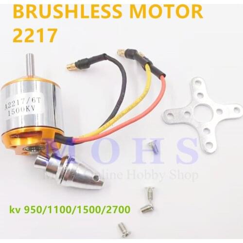 Brushless motor A2217 2217 motor KV 950 1100 1500 2700 brush less motor fixed wing airplane car boar model drone motor
