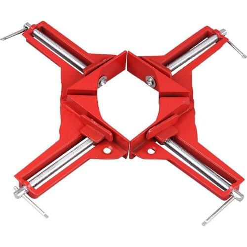 BHTS-Corner Clamps 3inch 2pcs 90 Degree Right Angle Clamp Mitre Clamp for Wood Working Metal DIY Glass Picture Framing Jig, Qu