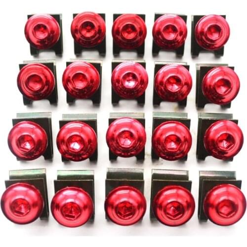 For 20pcs Motorcycle Scooters Fairing Body Bolts M6 6mm Spire Fastener Clips Screw Nuts for HYOSUNG GT650R GT 650 R GT650 R GT
