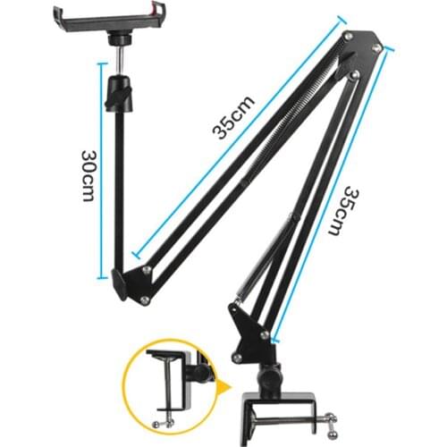 4.7 to 13 inch Phone Tablet Holder For ipad stand 2 3 4 Air Mini pro Support Long Arm Tablet Bed/Desktop Car Clip Bracket Mount