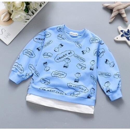 Fashion Baby Girls Sweatshirts Spring Autumn Blouses Children Hoodies Cartoon Printed Long Sleeves Patchwork Kids T-shirt Jacket