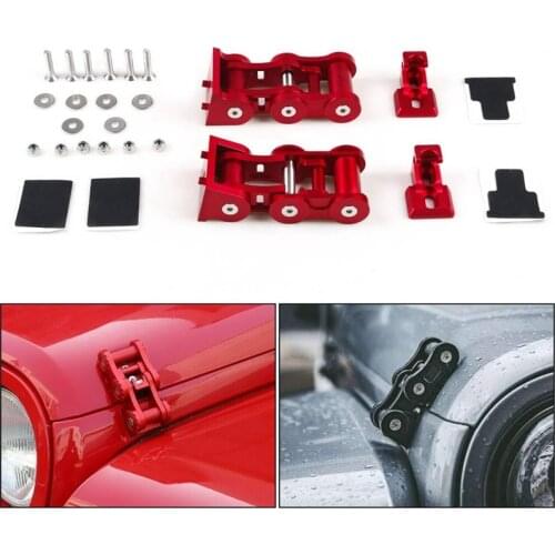 Dyno Racing 1Pair Latch Locking Hood Catch Kit for 2007-2017 Jeep Wrangler JK