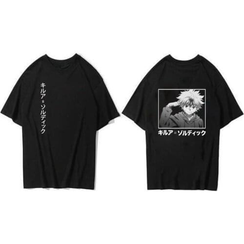 Anime Hunter X Hunter killua Unisex T Shirt Harajuku T-Shirt Streetwear Summer Tops Tees Tshirt Oversized Hip Hop