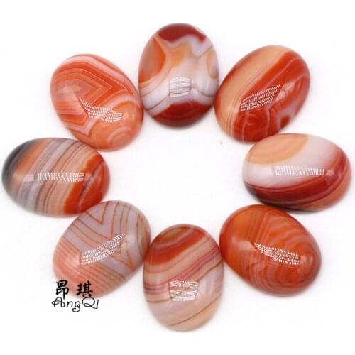 New Natural Strip Agates Stone Cabochons for Finger Rings Surface Making Rings Necklace Accessory Mix colors No hole Varies size