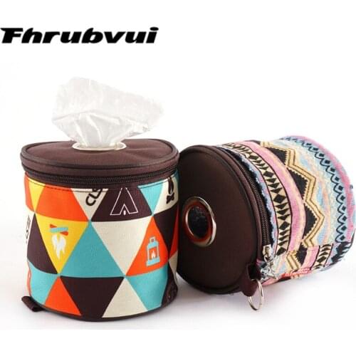Camping Outdoor National Style Folding Toilet Paper Tissue Case Holder Portable Travel Napkin Storage Bag Durable Box