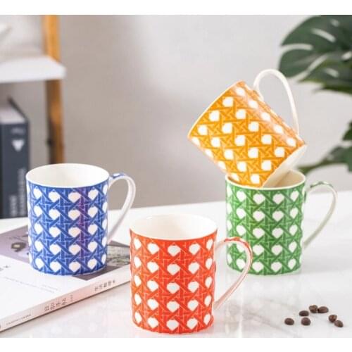 Ceramic Tea Mugs Breakfast Milk Coffee Cup Kitchen Drinkware Birthday Presents Wedding Gifts Box Bone China Material 400ML