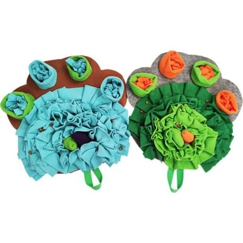 Dog sniffing Mat Dog Bed Snuffelmat Training Blanket Detachable Fleece Pads Relieve Stress Nosework Puzzle Toy Pet Supplies