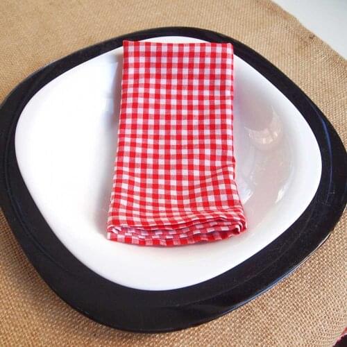 Loseta Red 12 PCS Napkins Cotton Fabric Napkin Table Dinner Napkins Special Day Hand Made 30 CM X 30 CM