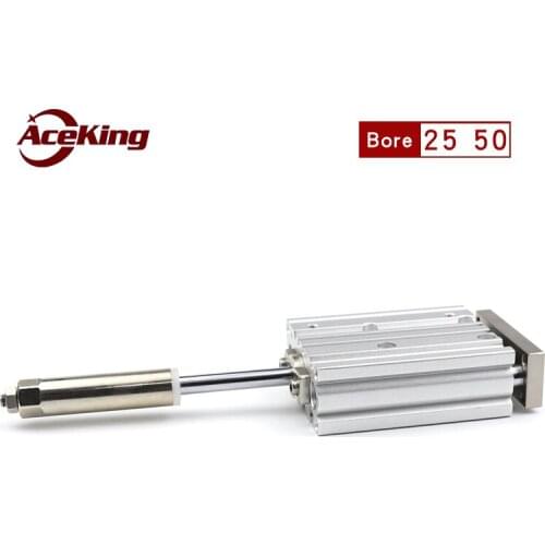 MGPM Three shaft cylinder with adjustable stroke of guide rod MGPM25/32/40/50*30X40X50X75X100X150-20/30/50-XC8 MGPM12*20-20-XC8