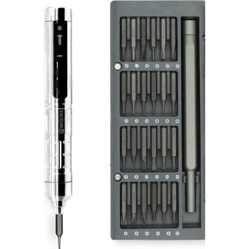 Hot SQ-ES126 Electric Screwdriver Set with 24 Bits LED Light Small Multi-Function Charging Smart Sensor Electric Screwdriver