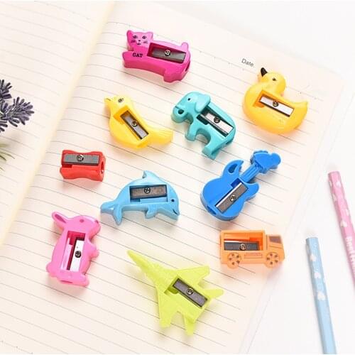Creative Animal Single Hole Pencil Sharpener Plastic Manual Pencil Sharpener Gifts for Children Student School Office Supplies