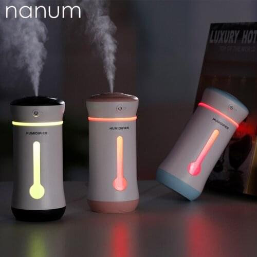 Car Air Freshener X2 Cup Humidifier 3 in 1 Ultrasonic Purifier USB Fan Portable With LED Light Office Home Mist Maker