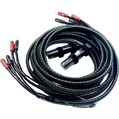 Fever Rocket 88 HiFi Audio Speaker Cable BFA Silver Banana to Spade Plug with 72V DBS