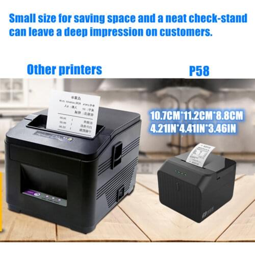 Support Loyverse 58mm Bluetooth USB Receipt Thermal Printer for Android iOS Window Pos System Compatible with ESC/POS