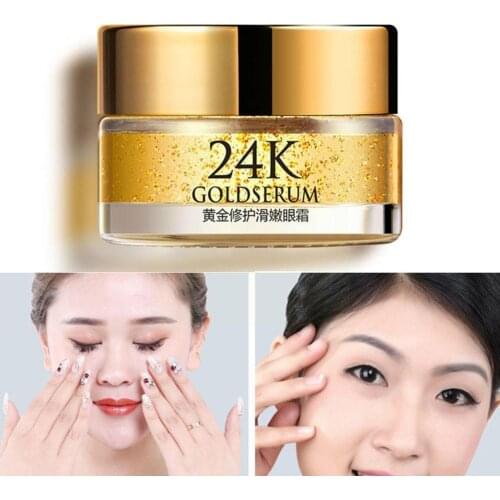 24K Gold Eye Cream Moisturizing Anti Puffiness Anti Care Dark Wrinkle Women Eye Anti-Aging Circle Remove D9L8