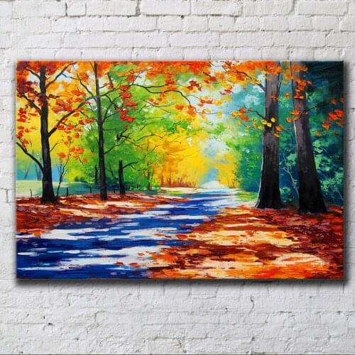 Spray-Print Landscape Oil Painting Watercolor printing Poster Dreamy Beauty Beautiful Hotel Room Home Decoration Painting