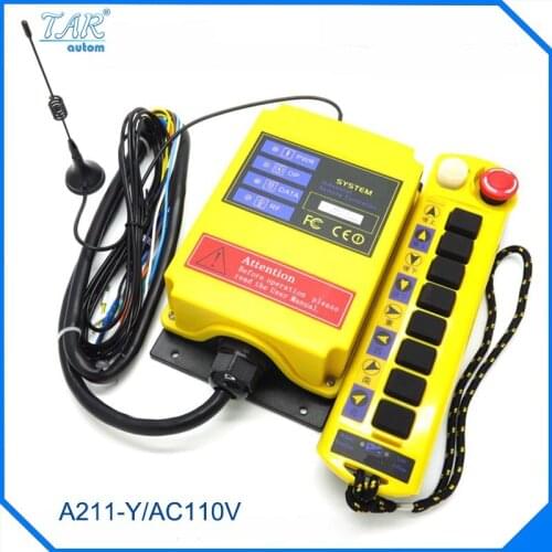Radio Remote Control A211-Y/AC110V industrial remote control hoist crane push button switch receiver AC110V