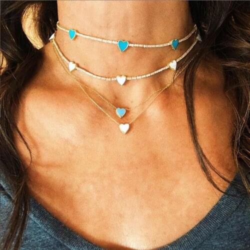 Luxury Mama Mom Love Heart Choker Necklace Statement Girlfriend Gift Cute Gold Rainbow Cz Necklace Jewelry Collier Femme 2020