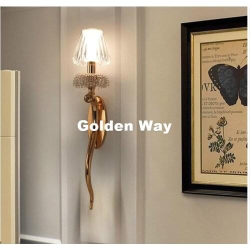 Modern Golden LED Wall Lamp For Bathroom Bedroom European Style Wall Sconce Indoor Lighting Lamp AC 90-260V LED Wall Lighting