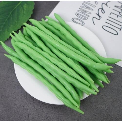 French beans hotel dining room hall restaurant store shop decor long string green bean peas fake artificial vegetables model