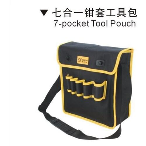 BESTIR Taiwan Made Oxford Complex Material Multi-Purpose 7 Pockets Shoulder Tools Bag NO.05153