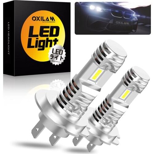 OXILAM 16000Lm Fanless Design LED Headlight H7 Canbus 6000K White Auto Headlamp Wireless for Volkswagen Mercedes Benz BMW Audi