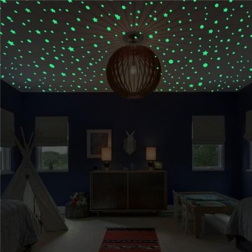 Luminous Bubble Stars Wall Sticker Living Room Stars For Wedding Party Decoration Home 3D Fridge Stickers