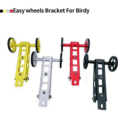 Litepro Bike Bracket Easy Wheels For Birdy 1/2/3 Folding Bicycle Push Parking Rack Trailer With Narrow Easywheels BMX Parts
