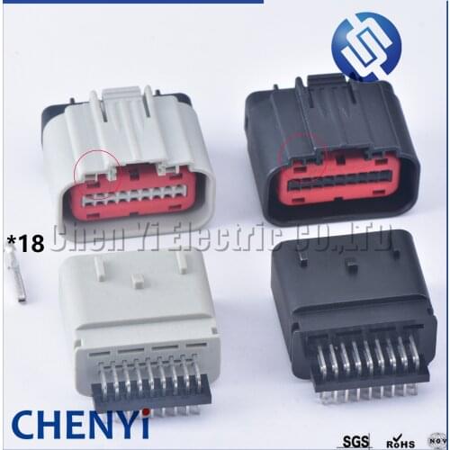 1set 18 Pin 1488533-5 ECU Socket Automotive Air Flow Meter Plug ACC Cruise Connector For Land Rover Ford 1488533-6