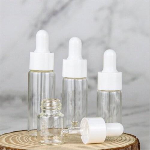 10ml 15ml 20ml Glass Dropper Bottle Essential Oil Display Vials Small Serum Perfume Sample Test Bottle containers for cosmetics