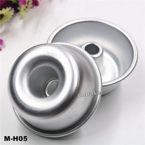 2pcs/lot) 4.5 inches round shape anodising aluminium hollow cake mold loaf toast baking mould cupcake mold DIY bakeware kitchen