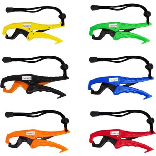 25cm Fish Grabber Plier Controller Practical Fishing Gripper Gear Tool ABS Grip Tackle Holder Fish Clamp with Adjustable Rope