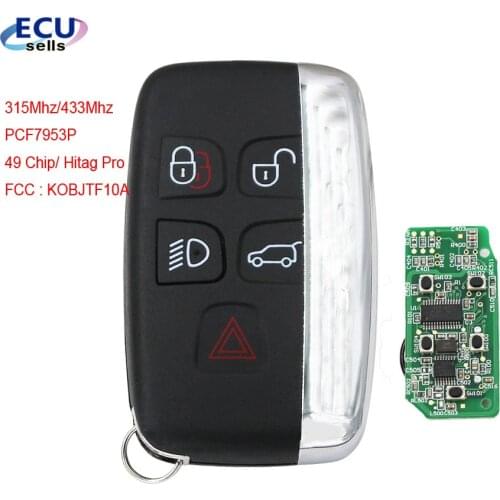 3 buttons Remote Key Fob 315MHz/433MHz for Land Rover LR2 LR4,Range Rover Evoque Sport 2012-2017 KOBJTF10A