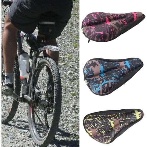 3D Bicycle Soft Sponge Foam Saddle Cushion Antiskid Road MTB Bike Seat Cover Pad Bicycle Accessories Replacement Parts