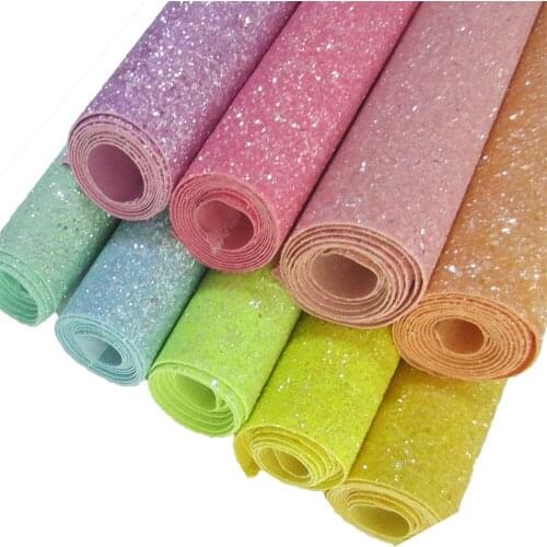 91X134cm Yard Chunky Glitter Fabric Hot Selling Match Twill Backing For Hair Bows Earring DIY Decoration Crafts T032