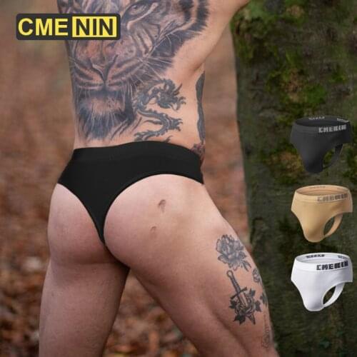 CMENIN Sexy Mens Underwear Jockstraps Men Thong Sexy G-strings Cuecas Male Panties Briefs Gay Men Underpants Sissy Thong 2021
