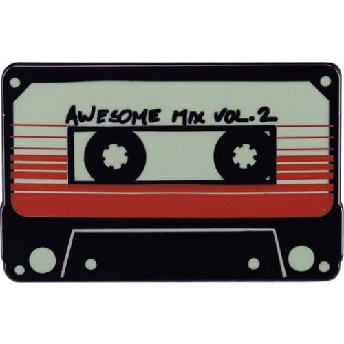 Awesome Mix Vol.2 Enamel Pin galaxy vol Brooch Music Tape Badge Star Lord Badge Accessory