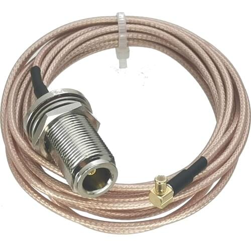 RG316 Cable N Female Jack Bulkhead to MCX Male Plug Right angle RF Jumper pigtail 4inch~10M
