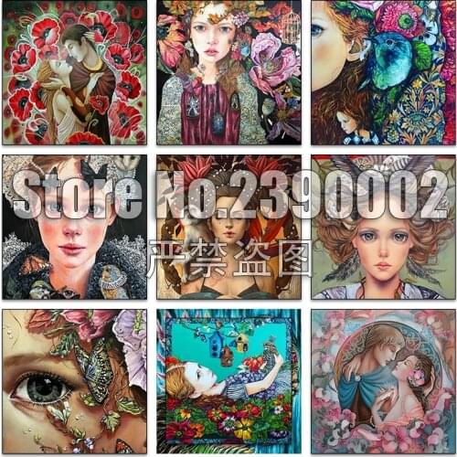 Cartoon girl 5d Diy Diamond Painting Cross Stitch Diamond Embroidery Flower Fairy Mosaic Paintings Needlework Wall Stickers Gift