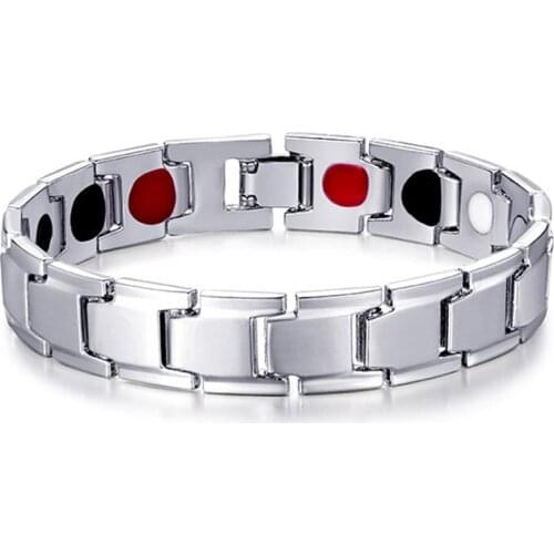 European And American MenS Magnetic Bracelet Magnetic Hematite Titanium Steel Bracelet Detachable Do Dropping 2020 New