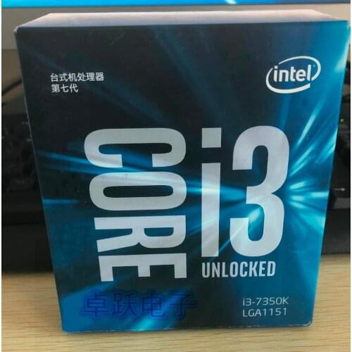 Intel Core 7 series Processor I3 7350K I3-7350K Boxed processor CPU LGA 1151-land FC-LGA 14 nanometers Dual-Core cpu