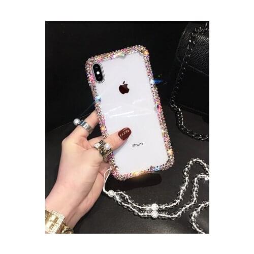 Fashion Crystal Case For Iphone X XR XS Max 7 8 Plus 11 Pro Max For Samsung Galaxy S8 S9 S10 S20 Plus Lite Note 8 9 10 Pro Case