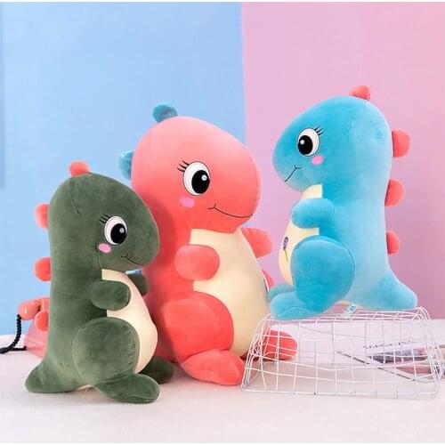 Cute 3 Colors Soft Lovely Cartoon Dinosaur Plush Doll Stuffed Pillow Doll Animals Plush Toy Kids Children Gift 30/40 cm