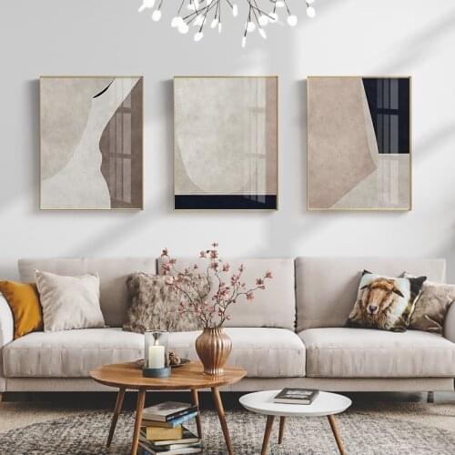 Modern Minimalism Beige Landscape Canvas Painting Abstract Wall Art Nordic Poster and Print Pictures for Living Room Home Decor