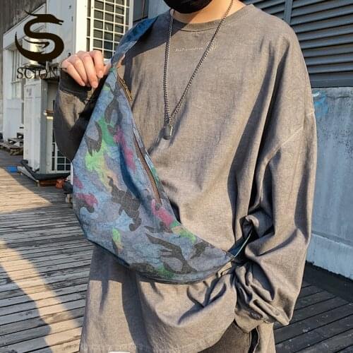 2021 New Camouflage Crossbody Bags Unisex Canvas Shoulder Bag Fashion Casual Bag Small Pack Travel Bags Daily Pouch XA279M