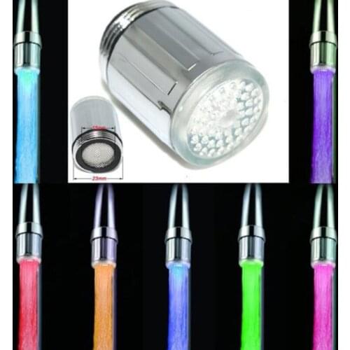 LED Faucet Tap Nozzle RGB Color Blinking Temperature Faucet Aerator Water Saving Kitchen Bathroom Accessories
