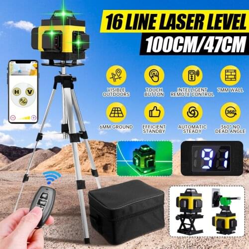 Laser levels 8-16 Lines Horizontal&Vertical Leveling Tool For Floor Wall Green Light 360 Self-Leveling With 2Battery&App control