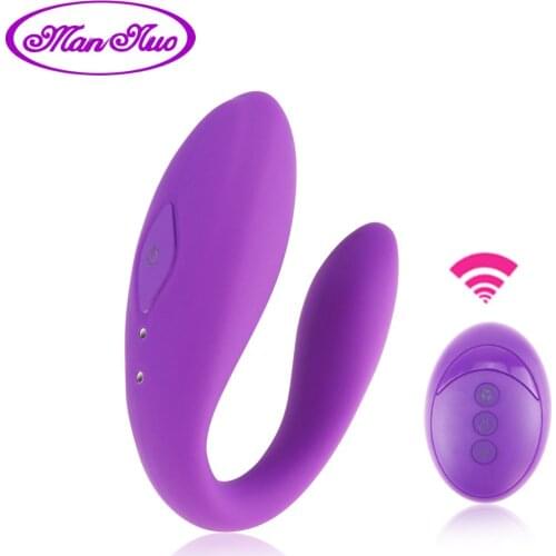 U Shape Vibrator 10 Patterns Wireless Remote Control Sex Toy for Couples Rechargeable G Spot Clitoral Stimulation Waterproof
