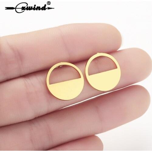 Cxwind 2019 New Circle Earring Korean Earrings For Women Trendy Half Moon Round Statement Earrings Jewelry For Girl oorbellen